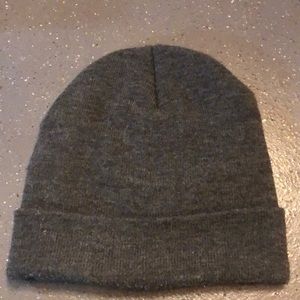 Winter knit hat, gray. Very warm thick knit hat
